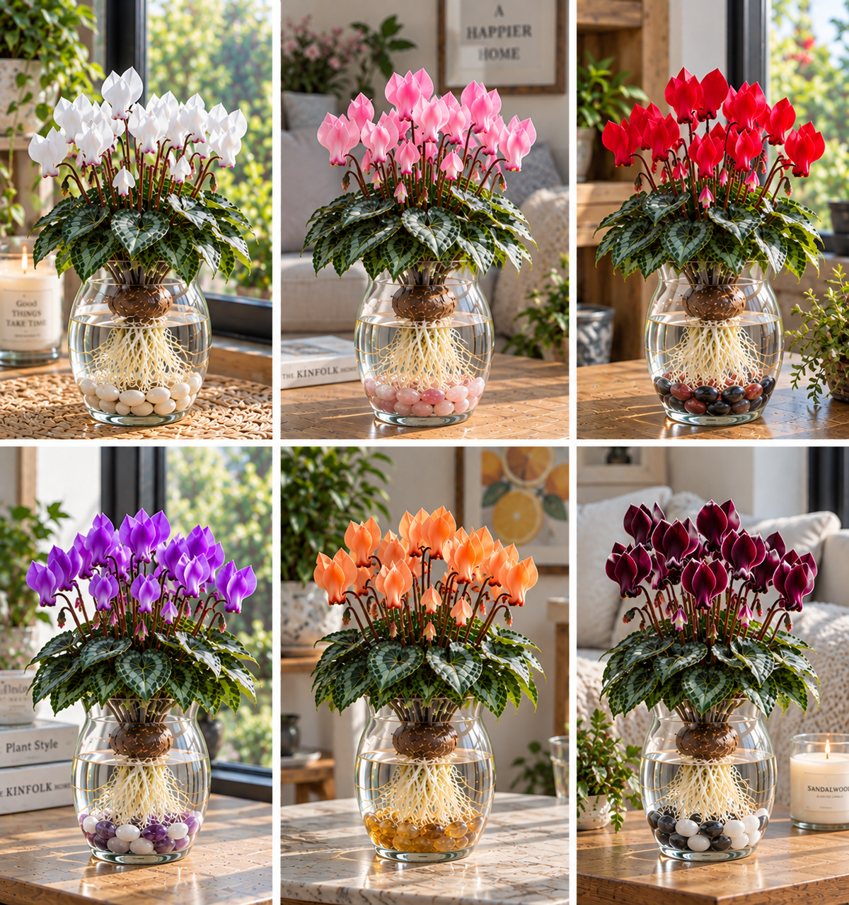 ๐ธ Rare Hydroponic Cyclamen Bulbs โ Elegant Butterfly-Like Blooms Grown in Water