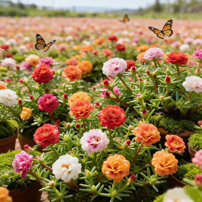 🌸Moss Rose Seeds – 🌿Perennial Flower Seeds / Large Flowers / Easy to Grow