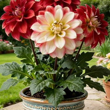 🔥Hot Sale🌱Potted Premium Dwarf Dahlia
