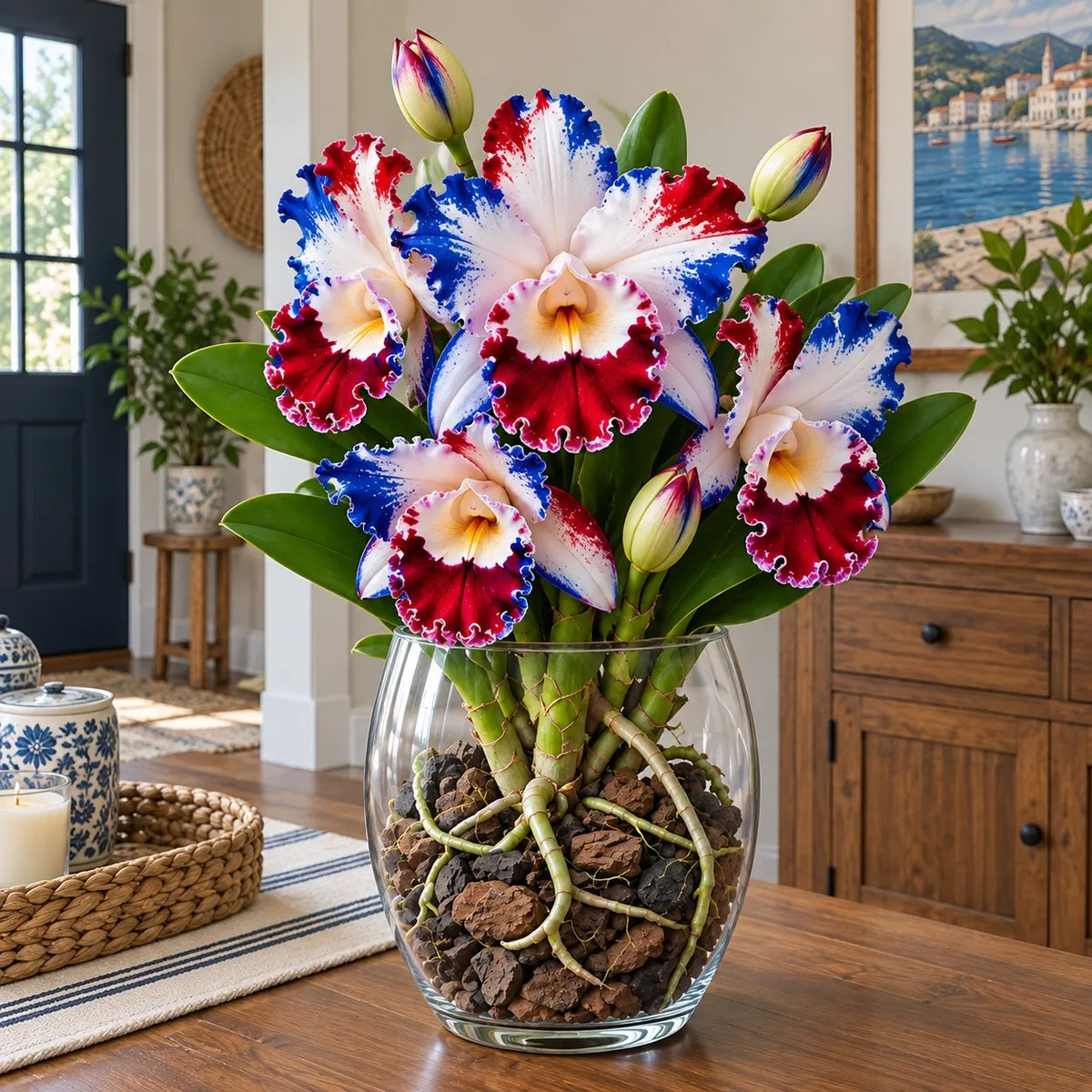 💎 Rare Ruffled Cattleya Orchid Rooted Pseudobulbs – Giant Exotic Blooms🌸