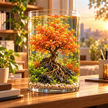 🔥 Crimson Sakura Aquatic Tree Bulbs – Grow a Fiery Underwater Mini Forest