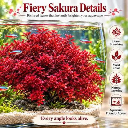 🔥 Crimson Sakura Aquatic Tree Bulbs – Grow a Fiery Underwater Mini Forest