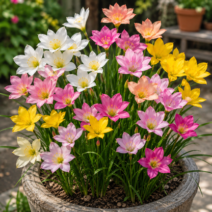 Premium Rain Lily Bulbs-Repeat-Blooming • Heat-Tolerant