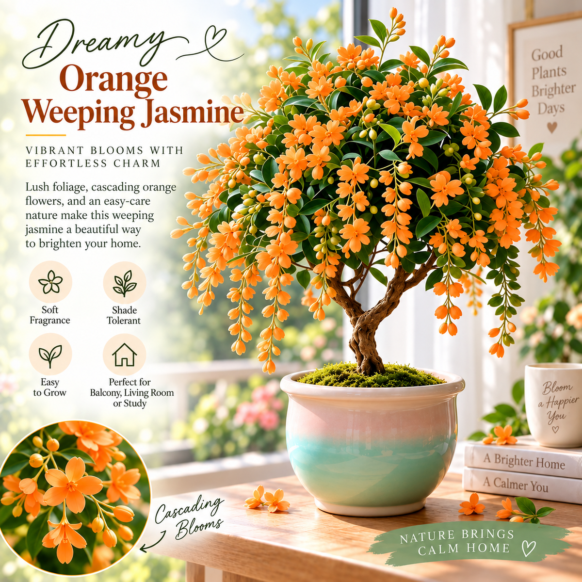 🌸【7 days germination】Last Day Up to 50% OFF💐Rare Weeping Jasmine Flowers Bulbs