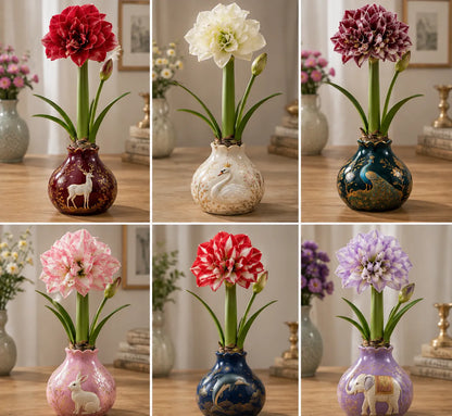 🌺 Waxed Double Amaryllis Bulbs | No Soil, No Routine Watering