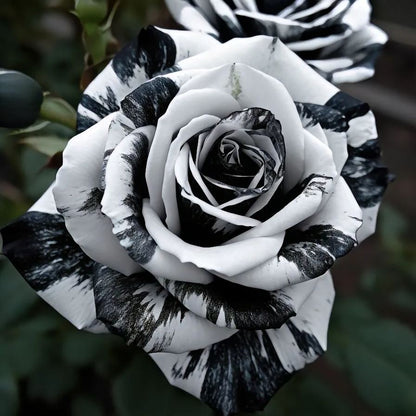 🎉Limited time discount🌞Black and White Cruella Twin Roses Seeds