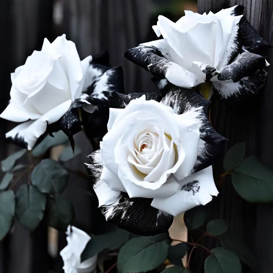 🎉Limited time discount🌞Black and White Cruella Twin Roses Seeds